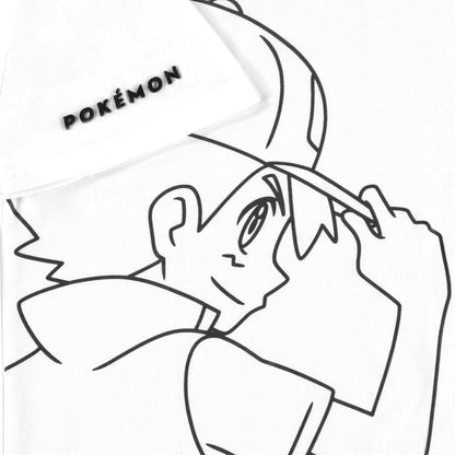 Pokémon - Ash - Herren Männer Jungen Kurzarm T-Shirt