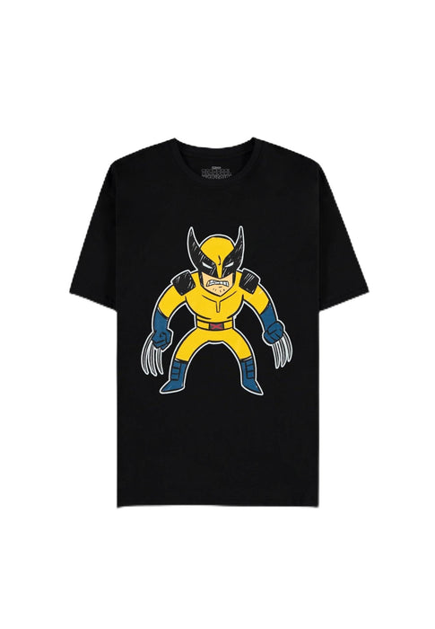 Deadpool - Wolverine Kids Drawing - Men`S Short Sleeved T-Shirt - L Short Sleeved T-Shirts M Black
