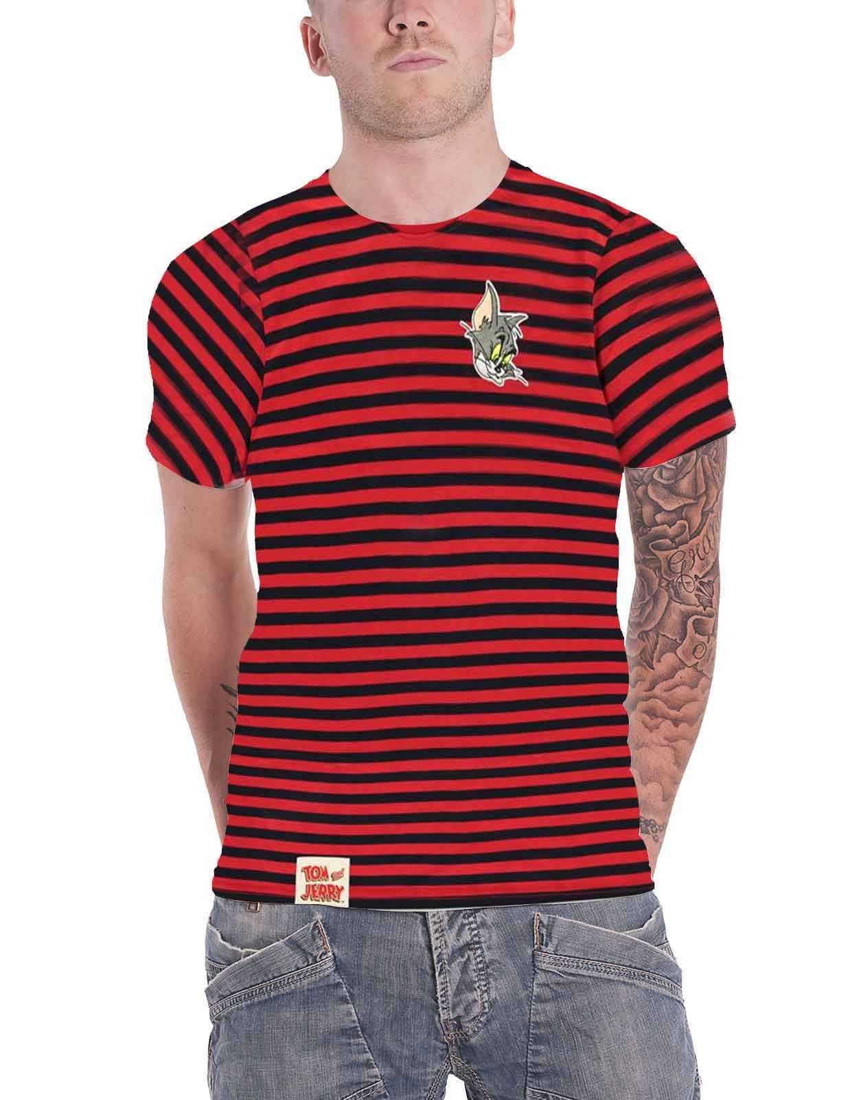 Tom & Jerry: Tom Striped Multicolor (T-Shirt Unisex Tg. Xl)