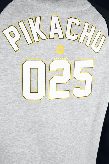 Pokemon: Pika 025 Zipper Grey (Felpa Con Cappuccio Unisex Tg. 2Xl)
