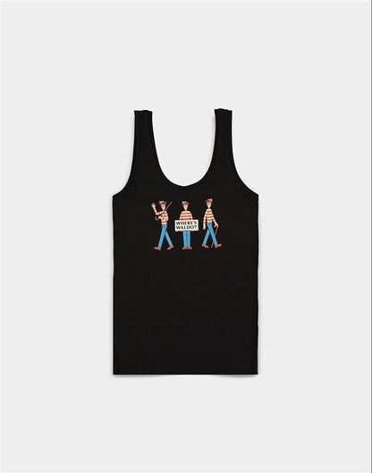 Where`S Waldo? Black (Canotta Donna Tg. S)