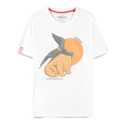 MARVEL COMICS Shang-Chi and the Legend of the Ten Rings Morris Loyal Companion T-Shirt, Male, Medium, White (TS162641CHI-M)