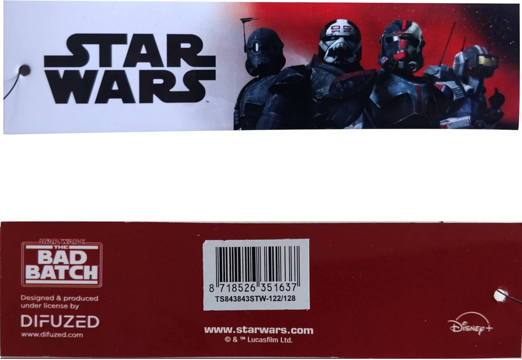 Difuzed Star Wars: The Bad Batch-Hunter-Double Sleeved T-shirt-158/164 T-Shirt, Grigio, 164 Ragazzi