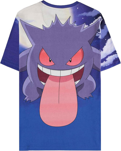 Pokemon: Gengar - Digital Printed Multicolor (T-Shirt Unisex Tg. Xs)