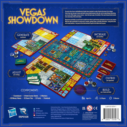 Renegade Game Studios Vegas Showdown, Jeu de Plateau d’enchères et de stratégie, 3–5 Joueurs, 75 Minutes, Âge 14+