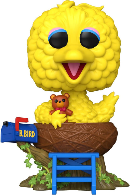 Funko Pop! Deluxe: SS Big Bird in Nest Sesame Street Figura in Vinile da Collezione Idea Regalo Merchandising Ufficiale Giocattoli per Bambini e Adulti TV Fans