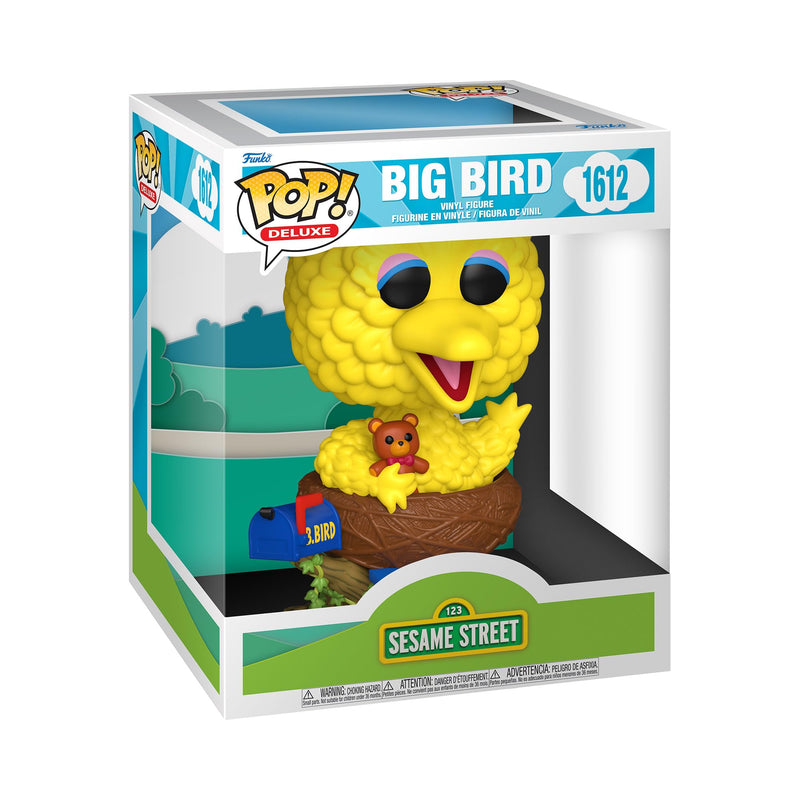 Funko Pop! Deluxe: SS Big Bird in Nest Sesame Street Figura in Vinile da Collezione Idea Regalo Merchandising Ufficiale Giocattoli per Bambini e Adulti TV Fans