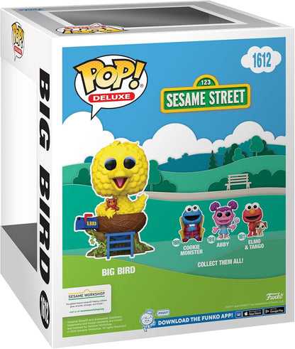 Funko Pop! Deluxe: SS Big Bird in Nest Sesame Street Figura in Vinile da Collezione Idea Regalo Merchandising Ufficiale Giocattoli per Bambini e Adulti TV Fans