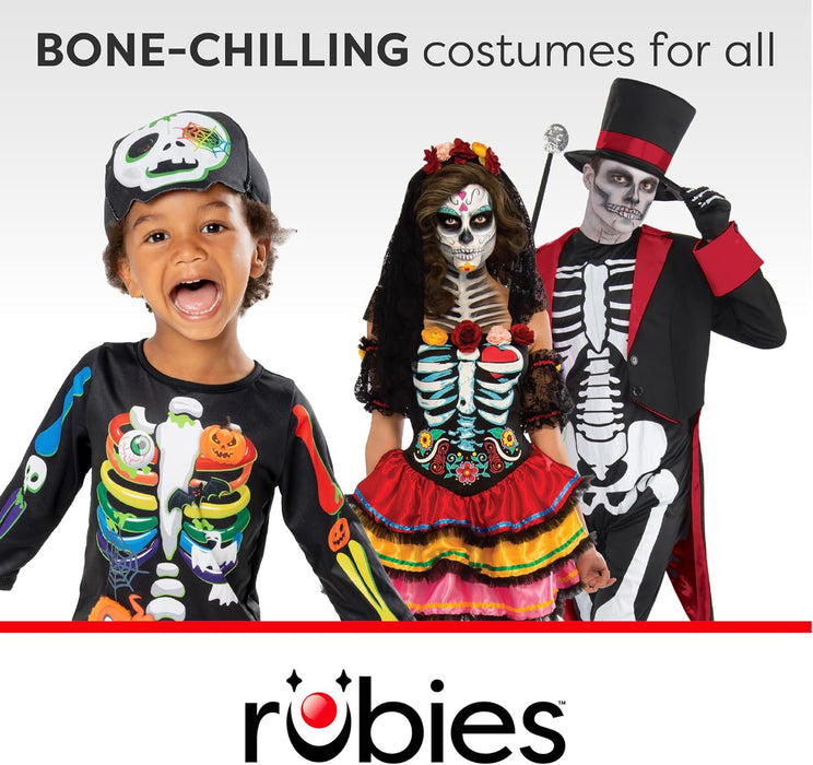 Rubies Official Bonesky Graffiti Skeleton Costume, Kids Fancy Dress
