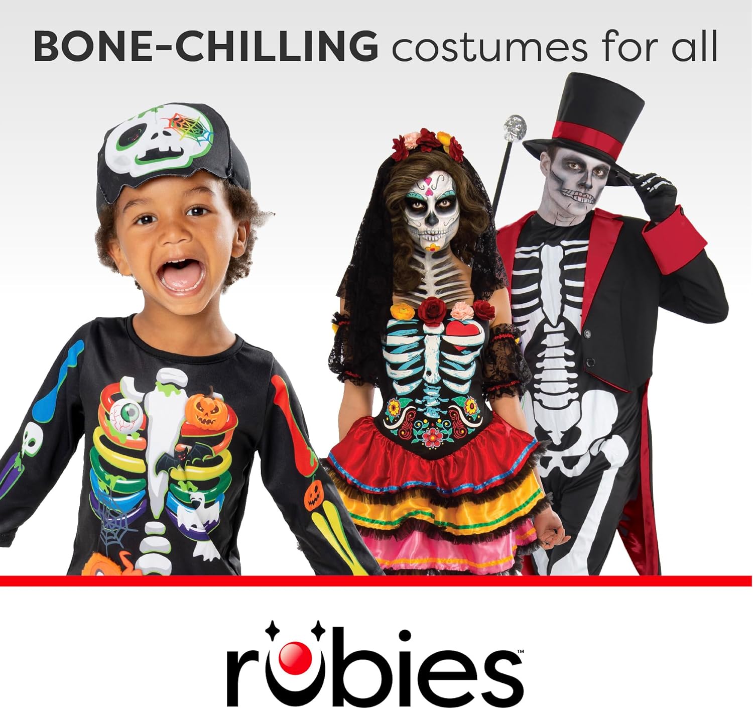 Rubies Official Bonesky Graffiti Skeleton Costume, Kids Fancy Dress