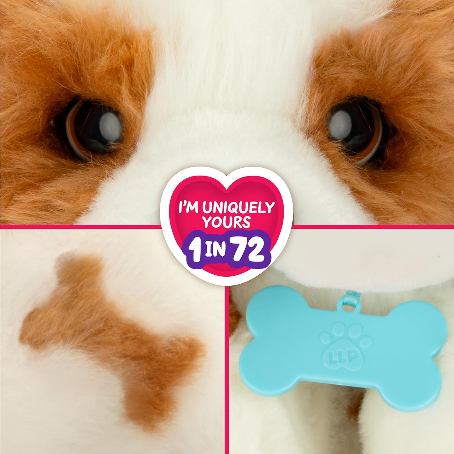 Little Live Pets My Really Real Puppy – Patches; Interaktiver Welpe; 60+ Geräusche/Reaktionen; realistisches Aussehen; 1 aus 72 Varianten; Spielset mit Transportbox; Batterien enthalten; ab 5 Jahren