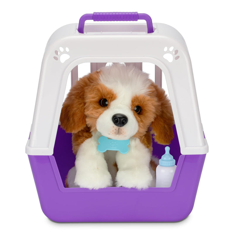 Little Live Pets My Really Real Puppy – Patches; Interaktiver Welpe; 60+ Geräusche/Reaktionen; realistisches Aussehen; 1 aus 72 Varianten; Spielset mit Transportbox; Batterien enthalten; ab 5 Jahren