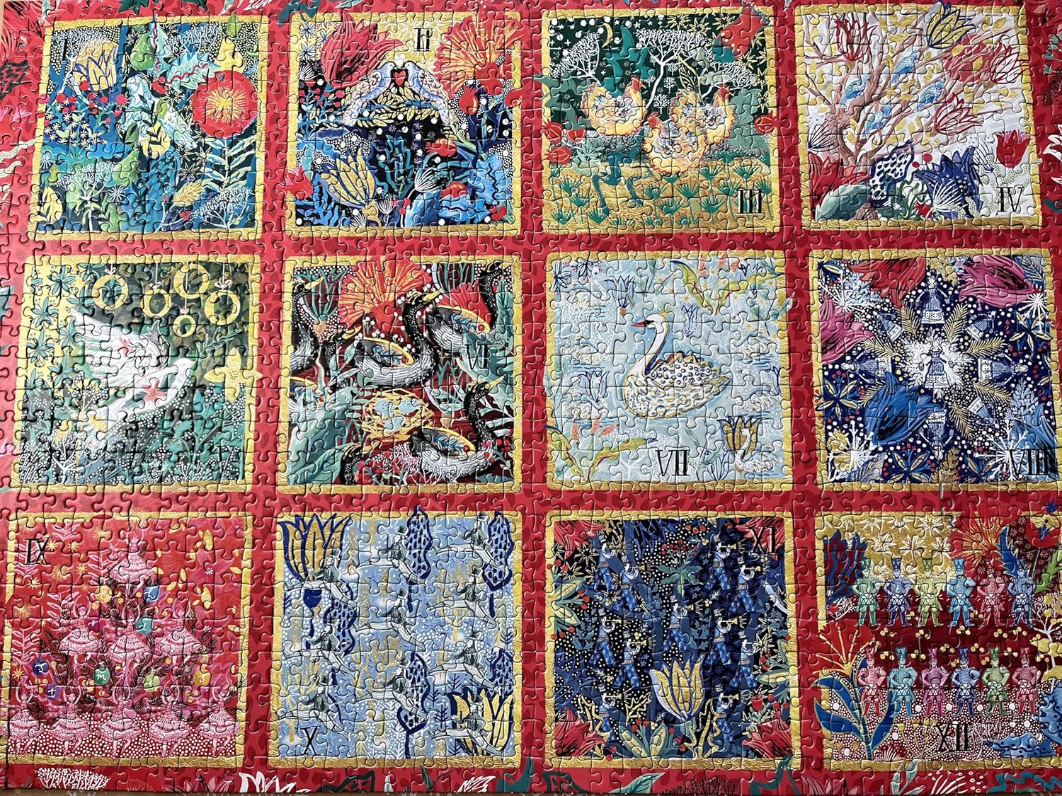 12 Days of Christmas | 1000 Piece Jigsaw Puzzle | Classic Carol, Modern Puzzle| Sustainable Jigsaw Puzzle for Adults | Premium 100% Recycled Board | Great Gift for Adults | Gibsons Games B Corp