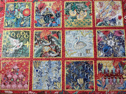 12 Days of Christmas | 1000 Piece Jigsaw Puzzle | Classic Carol, Modern Puzzle| Sustainable Jigsaw Puzzle for Adults | Premium 100% Recycled Board | Great Gift for Adults | Gibsons Games B Corp