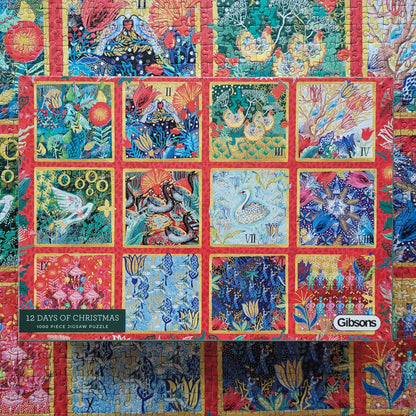 12 Days of Christmas | 1000 Piece Jigsaw Puzzle | Classic Carol, Modern Puzzle| Sustainable Jigsaw Puzzle for Adults | Premium 100% Recycled Board | Great Gift for Adults | Gibsons Games B Corp