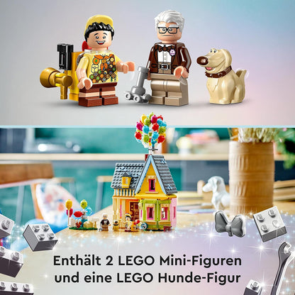 LEGO | Disney and Pixar Carls Haus aus „Oben“, baubares Spielzeug mit Luftballons, Carl, Russell und Dug-Figuren, ikonische Geschenkidee für Mädchen und Jungen 43217