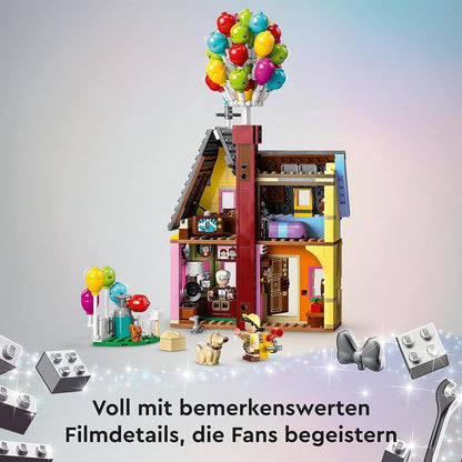 LEGO | Disney and Pixar Carls Haus aus „Oben“, baubares Spielzeug mit Luftballons, Carl, Russell und Dug-Figuren, ikonische Geschenkidee für Mädchen und Jungen 43217