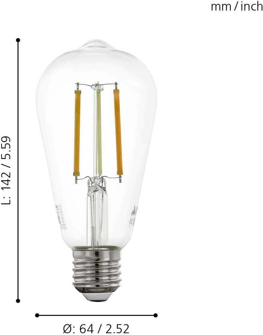 `Eglo - E27 St64, Clear - Tw - Zigbee, Bluetooth`