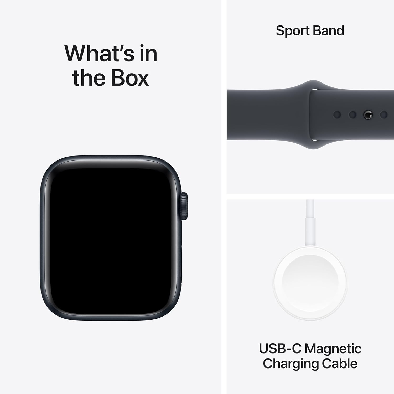 Apple Watch Se (Gps) - 2Nd Generation - 44 Mm - Midnight Aluminium - Smart Watch With Sport Band - Fluoroelastomer - Mid