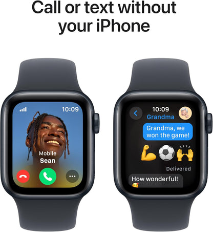 Apple Watch Se (Gps + Cellular) - 2Nd Generation - 40 Mm - Midnight Aluminium - Smart Watch With Sport Band - Fluoroelas