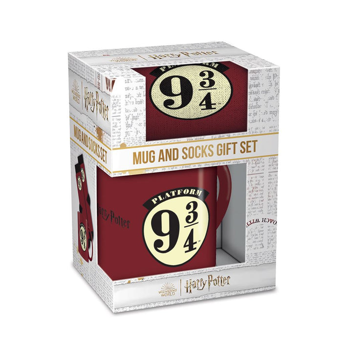 Pyramid International Harry Potter (Platform 9 3/4) Mug & Sock Gift Set, 11oz/312ml Mug, One Size Socks