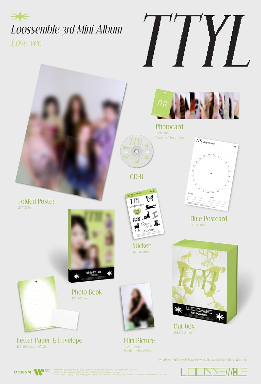 TTYL - incl. Photobook, 3 Photocards, Time Postcard, Sticker, Letter Paper & Envelope + Film Picture