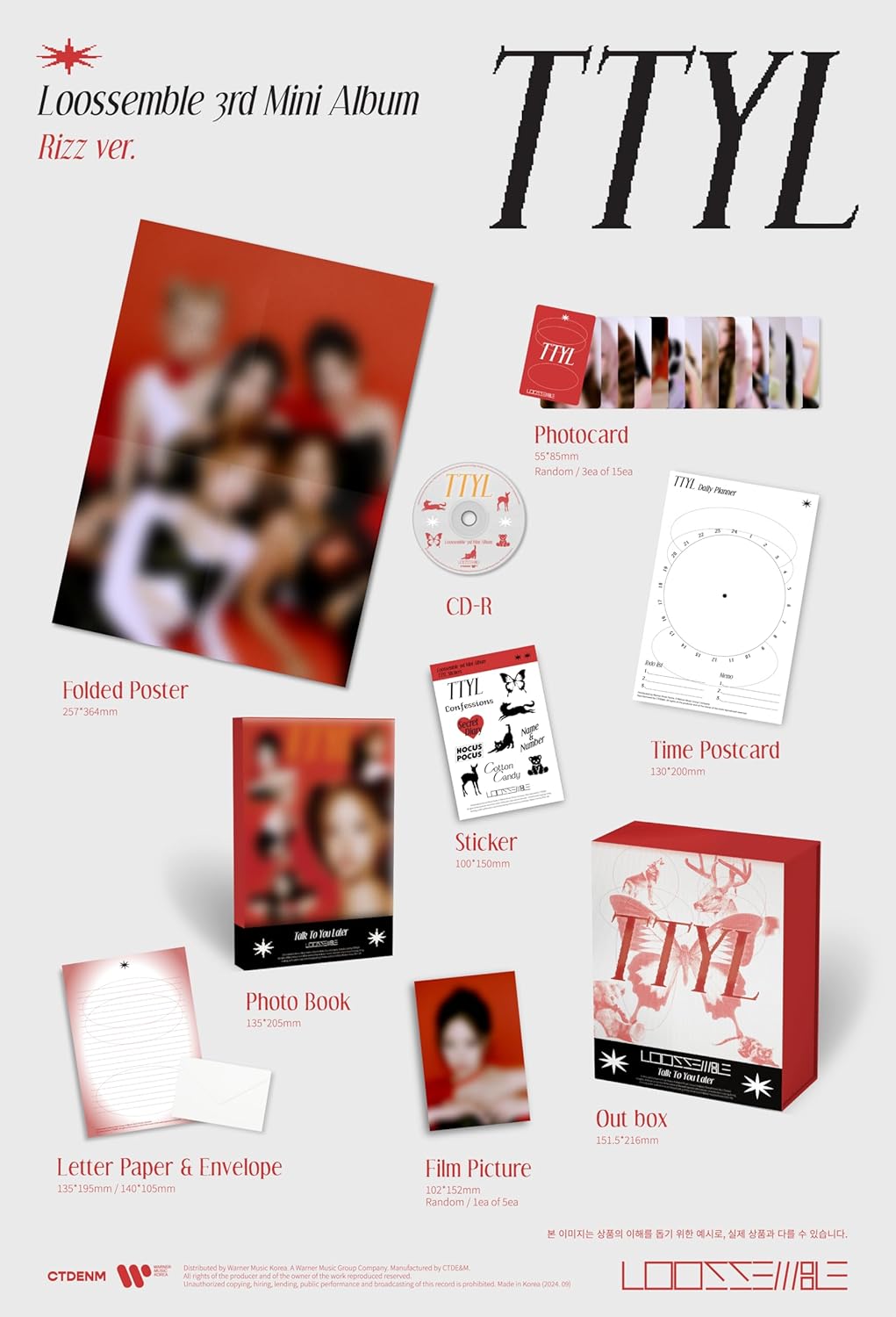 TTYL - incl. Photobook, 3 Photocards, Time Postcard, Sticker, Letter Paper & Envelope + Film Picture