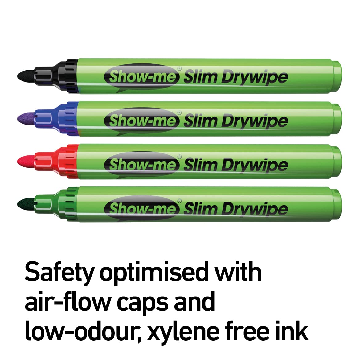 Show Me Medium Tip Drywipe Pens 48-Pieces, Assorted Colour