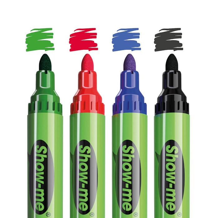 Show Me Medium Tip Drywipe Pens 48-Pieces, Assorted Colour