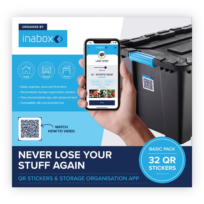 QR-Aufkleber für Zuhause und Büro, Aufbewahrungsboxen, einfach zu verwendende Klebeetiketten (32 Stück