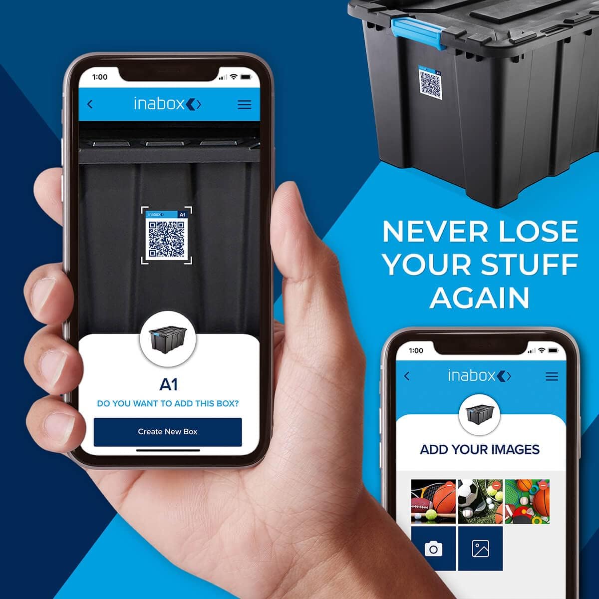 Inabox Smart 60 QR Code Labels/Stickers for Storage Boxes, Moving Containers & Organization, Storage Bins, Moving House