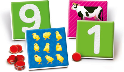 Clementoni Sapientino Montessori - Taktile Zahlen, Lernspiel Montessorianische Methode für Kinder von 3-5 Jahren mit Flashcards zum Lernen der Zahlen und Zählen Made in Italy, italienische Sprache