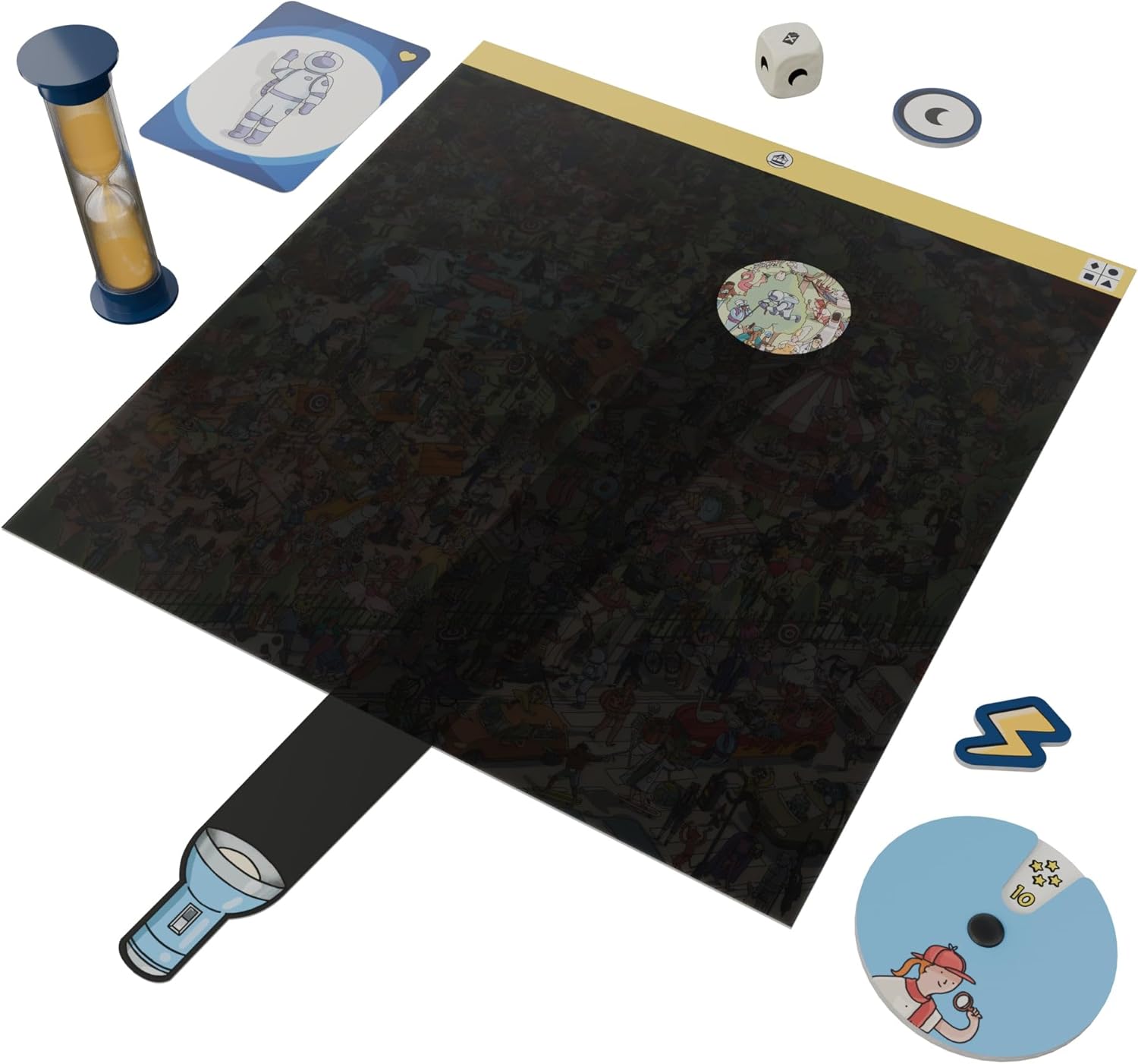 Spotlight - Family Board Game, Find Hidden Pictures with Your Magic Flashlight, Co-Op & Competitive, Ages 6+, 1-5 Players, 15 Min