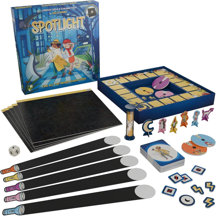 Spotlight - Family Board Game, Find Hidden Pictures with Your Magic Flashlight, Co-Op & Competitive, Ages 6+, 1-5 Players, 15 Min