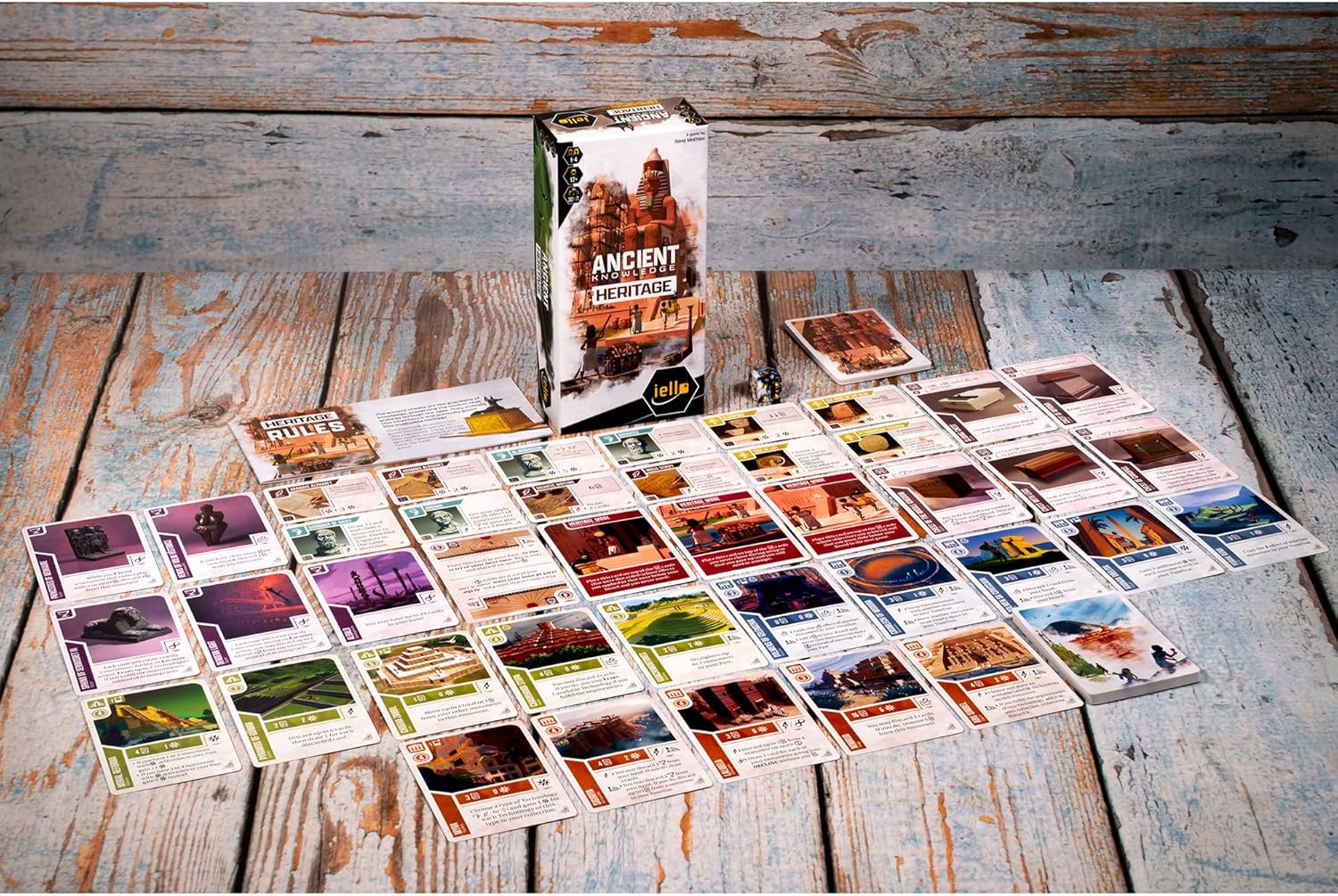 IELLO: Ancient Knowledge Heritage - Strategy Card Game Expansion, Tableau Building Board Game, New Cards & Effects, Ages 12+, 1-4 Players, 60 Min