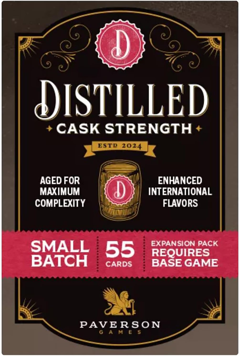 Distilled: Cask Strength - 55 Card Mini Expansion, Spiritied Strategy Board Game, New Improvements and Flavors, Ages 14+, 1-5 Players