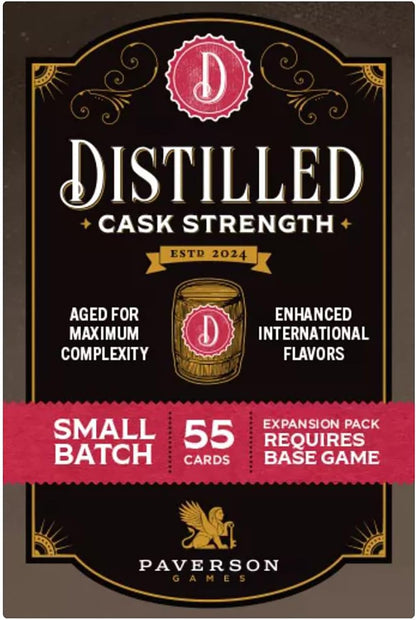 Distilled: Cask Strength - 55 Card Mini Expansion, Spiritied Strategy Board Game, New Improvements and Flavors, Ages 14+, 1-5 Players