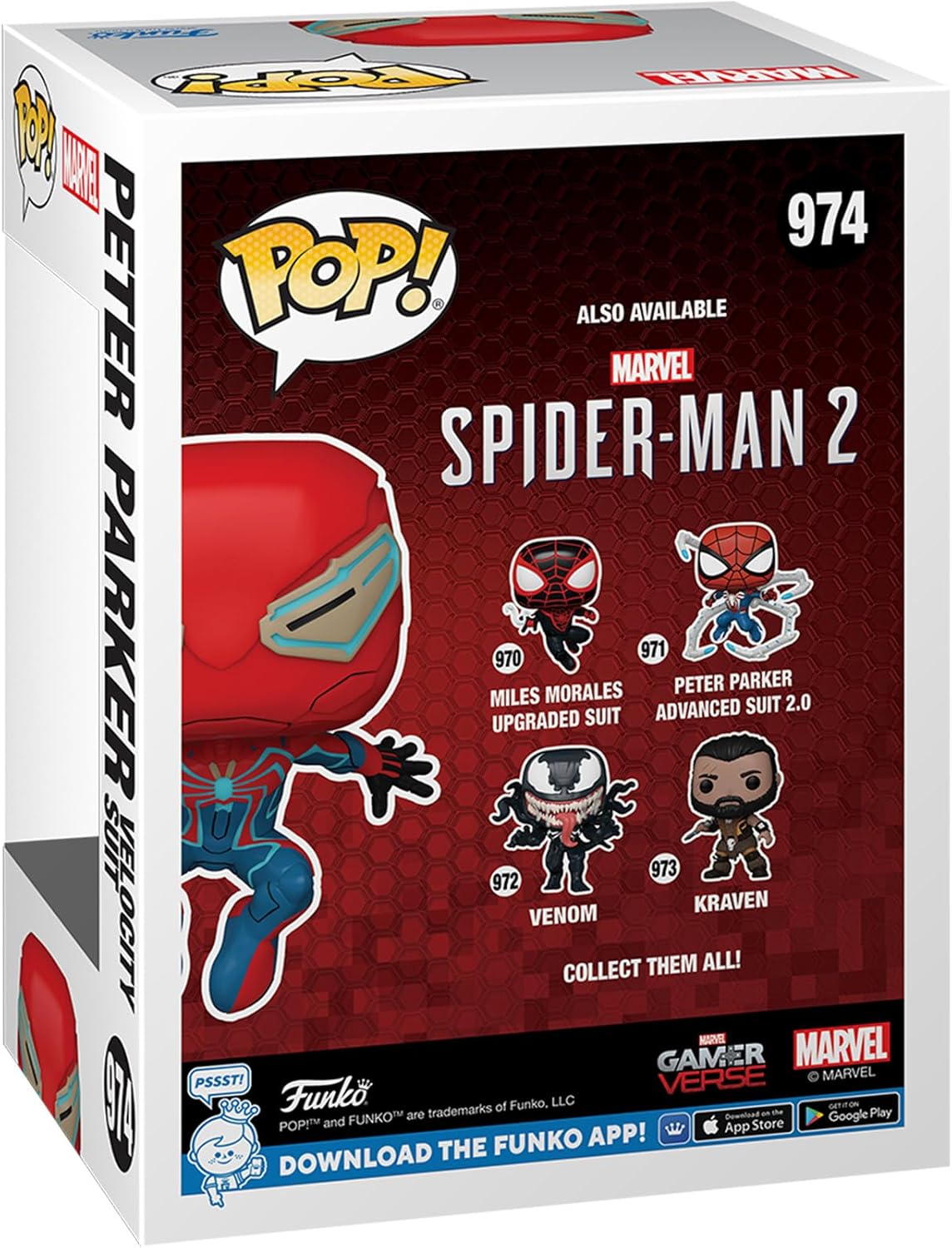 Funko Pop! Games: Spider-Man 1- Peter Parker - (Velocity Suit) - Marvel Comics - Collectable Vinyl Figure - Gift Idea - Official Merchandise - Toys for Kids & Adults - Movies Fans