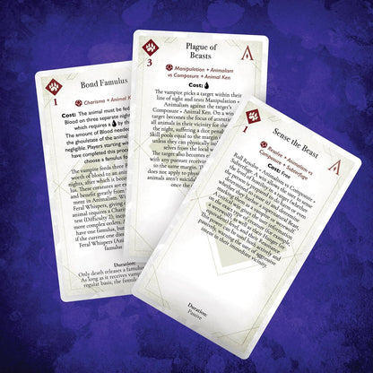 Renegade Game Studio: Vampire: The Masquerade - Discipline Deck Accessory - 5th Edition Roleplaying Game, 219 Tarot-Sized Cards, RPG, Ages 18+