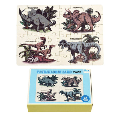 48 Pieces Dinosaur Mini Matchbox Puzzle