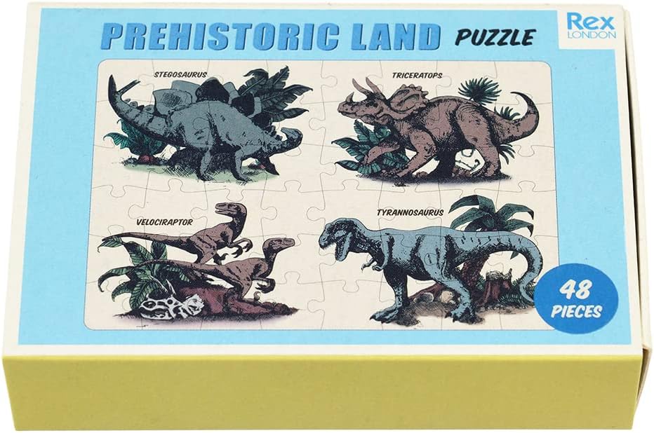 48 Pieces Dinosaur Mini Matchbox Puzzle