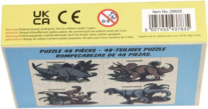 48 Pieces Dinosaur Mini Matchbox Puzzle