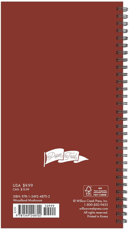Woodland Mushroom 2025 3.5 X 6.5 Softcover Weekly Spiral