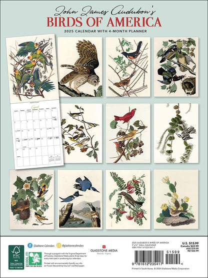 Audubon’s Birds of America Deluxe Wall Calendar 2025
