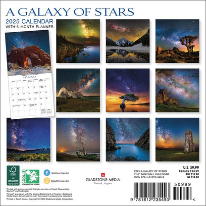 Galaxy of Stars Mini Wall Calendar 2025