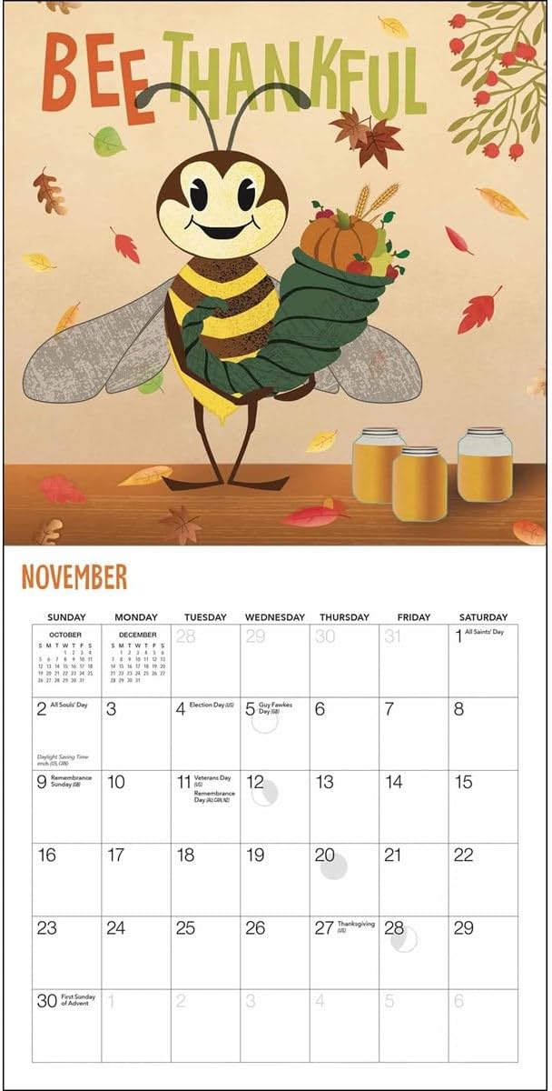 Bee Happy Mini Calendar 2025