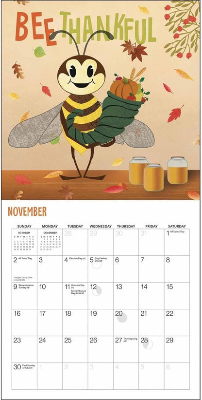 Bee Happy Mini Calendar 2025