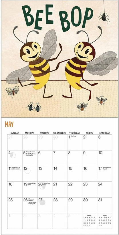 Bee Happy Mini Calendar 2025