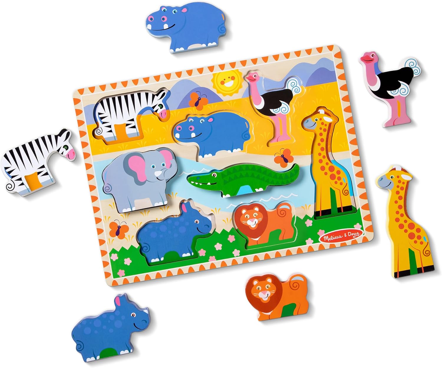 Melissa & Doug Jumbo Numbers Wooden Chunky Puzzle (20 pcs