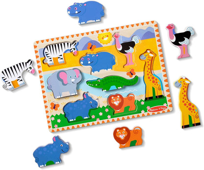 Melissa & Doug Jumbo Numbers Wooden Chunky Puzzle (20 pcs